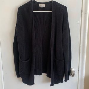 Oversized slouchy black cardigan